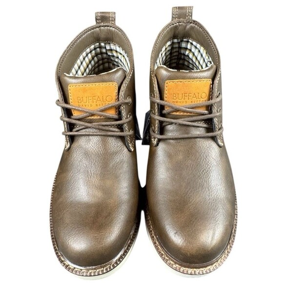 Buffalo David Bitton Metcalf Boots Size 13 Brown Leather Lace-Up Casual Ankle - Picture 3 of 8